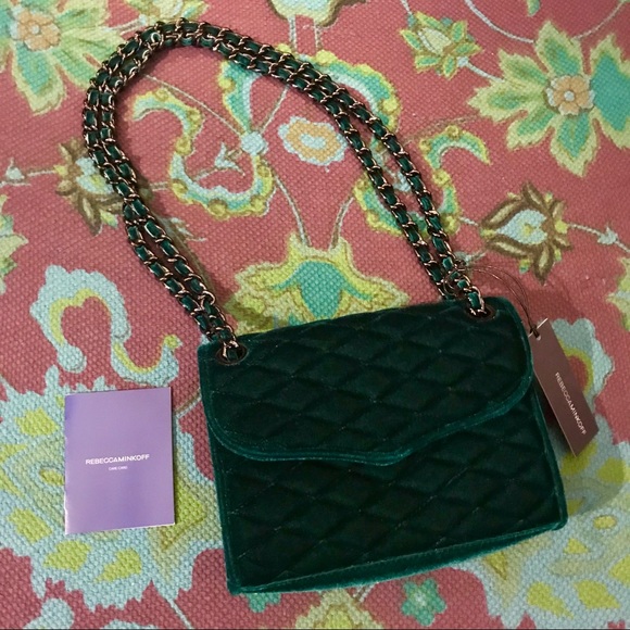 Rebecca Minkoff Handbags - REBECCA MINKOFF Pine Mini Velvet Quilted AffairBag